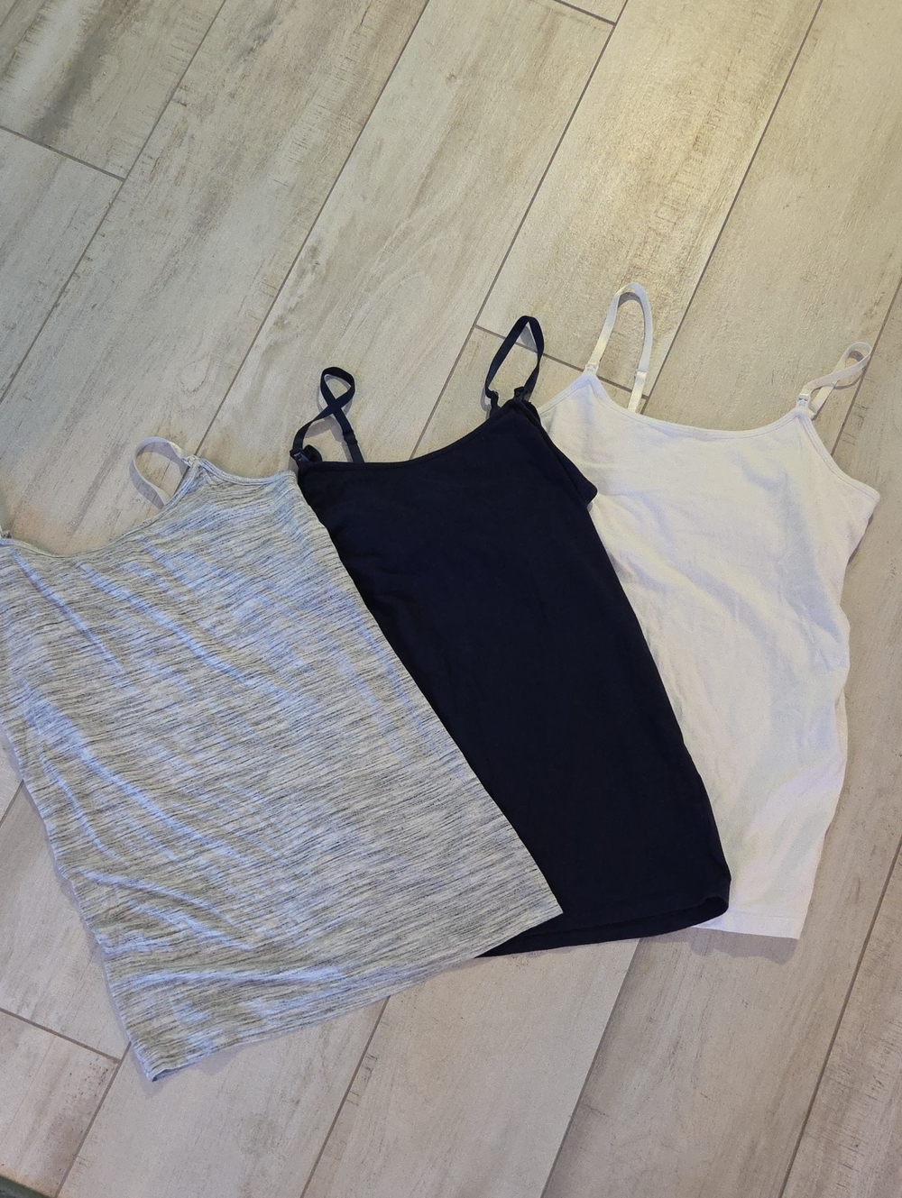 Motherhood Maternity Tank Cami Tops - White, Blue, Gray